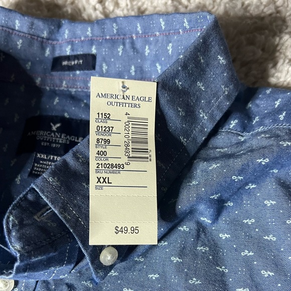 Men's XXL American Eagle Button Down NWT - Picture 6 of 6